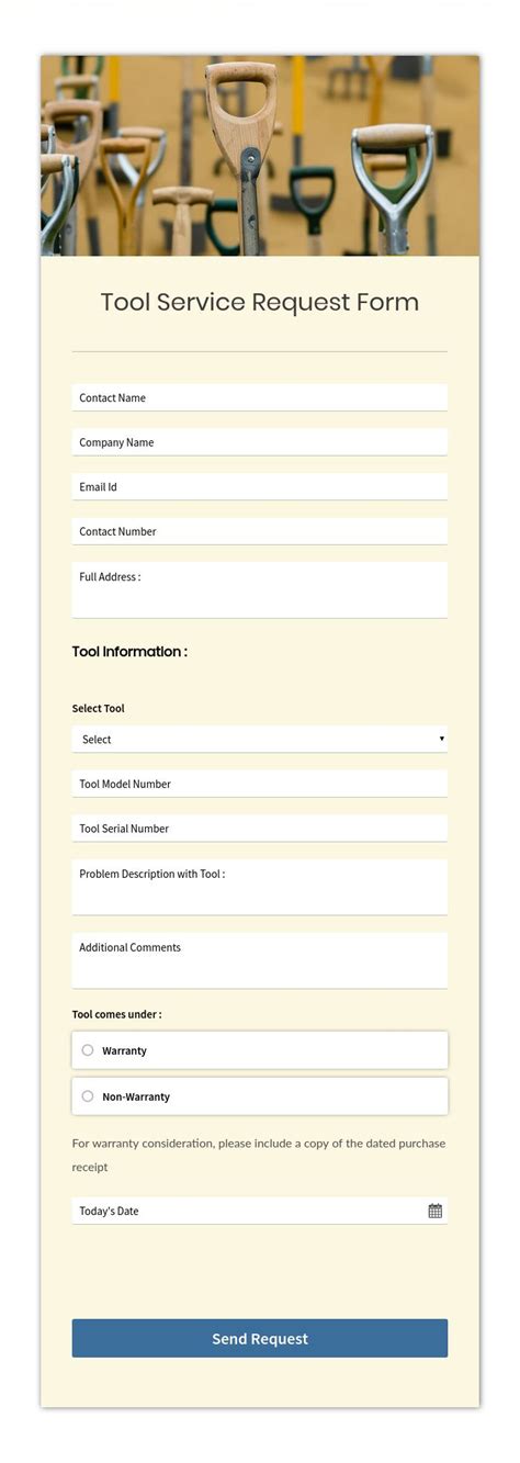 This was pursuant to act no. Tool Service Request Form For Tool Manufacturers | FormGet