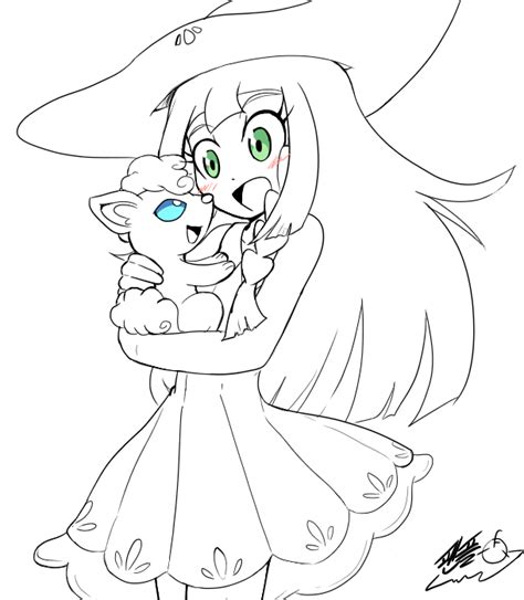 Lillie And Alolan Vulpix Pokemon And More Drawn By Pen Vmffptnlvos