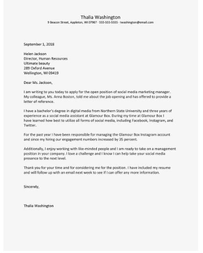 Cover Letter Template To Apply A New Job Fotolip