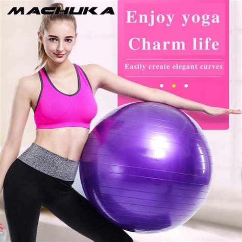 Machuka Inflatable Yoga Fitness Ball 55cm Utility Yoga Balls Pilates