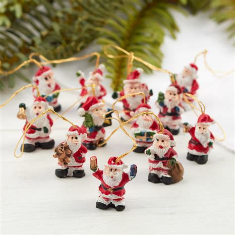 Miniature Santa Figurine Ornaments Christmas Ornaments Christmas