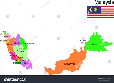 Malaysia Map Drawing Stock Vector Royalty Free 1355147876 Shutterstock