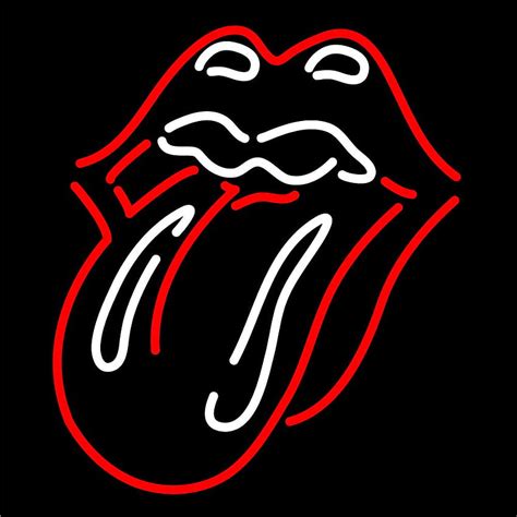 Rolling Stones Lips And Tongue Logo Neon Sign 1 Sku Hd Phone Wallpaper