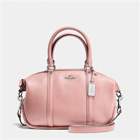 Coach Central Satchel In Polished Pebble Leather In Pink Lyst
