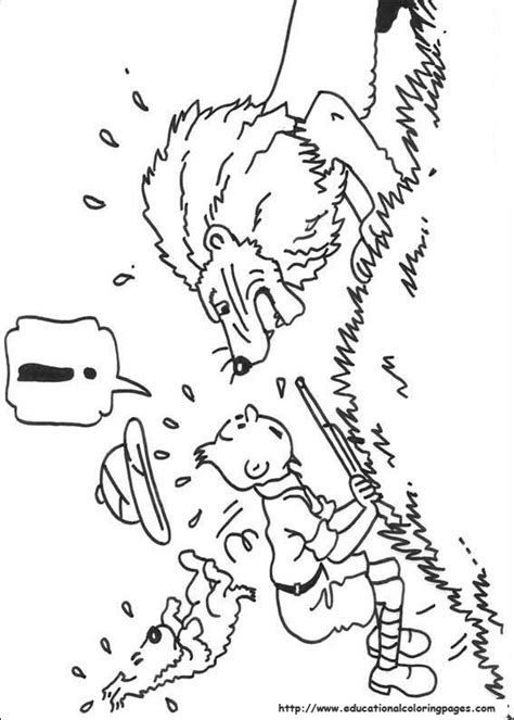 Tintin Coloring Pages Educational Fun Kids Coloring Pages And