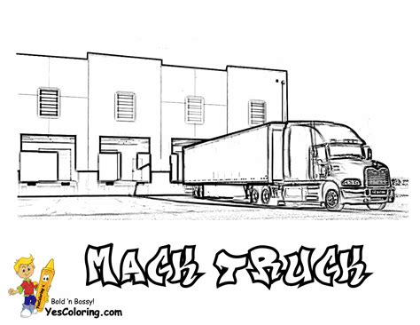 Check spelling or type a new query. Big Rig Truck Coloring Pages | Free | 18 Wheeler | Boys ...