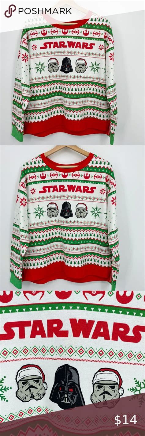 New Star Wars Christmas Sweatshirt Sz M Holiday Christmas Sweatshirts