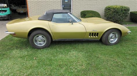For Sale 1969 Corvette Gold Convertible 350 Nom Th400 Ps Pb Project