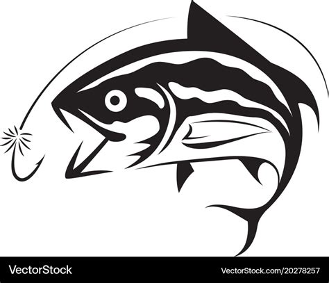 Graphic Fishing Tuna Royalty Free Vector Image