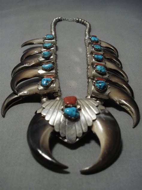Museum Vintage Native American Jewelry Navajo Turquoise Coral Sterling