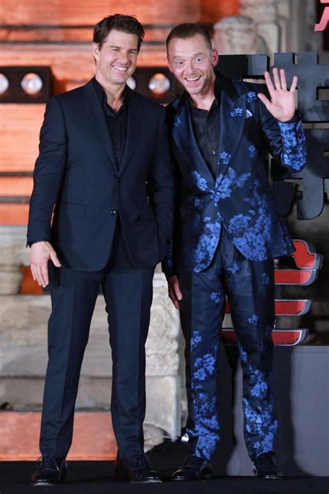 Tom Cruise — Tom Cruise And Simon Pegg Attend The Press