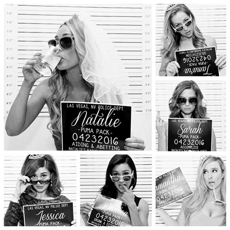Printable Bachelorette Party Mugshot Signs Customized With