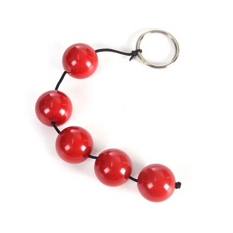 5 Red Pearl Anal Beads Plug Anus Beads Butt Plug Big Balls Vagina Shrink Yin Ball Erotic Sex