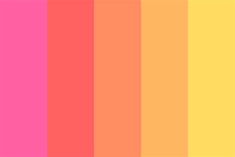Sunset Colors Yellow Pink Color Palette Vlrengbr