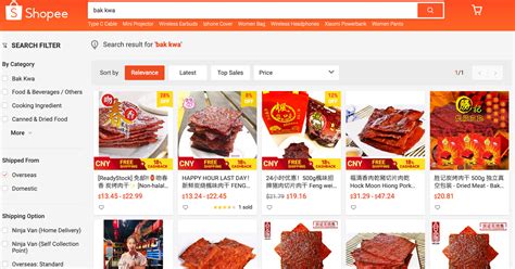 Search jobs from more than ten thousands of web sites. You can get cheaper M'sian bak kwa on Shopee but it is ...