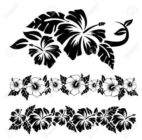 Tropical Flower Stencils Gallery Flower Stencil Flower Vector Art