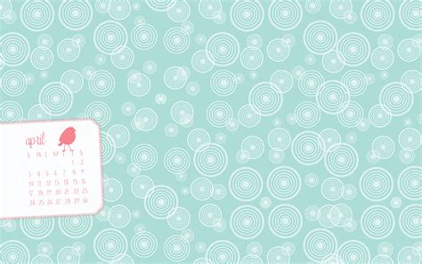 April Desktop Calendar Notes From Letter C Design