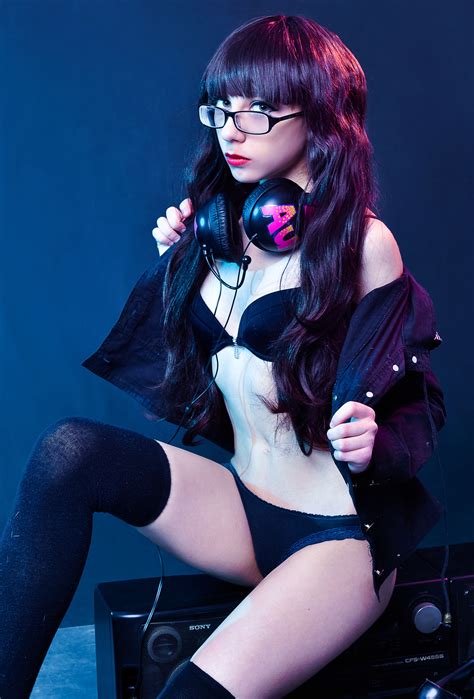Wallpaper Cosplay Women With Glasses Anime Brunette Pantyhose