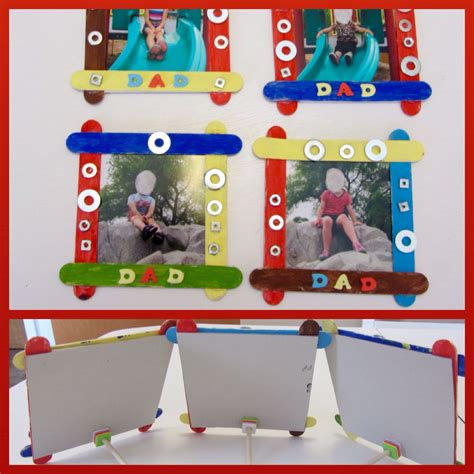 Fathers Day Photo Frames Using Large Popsicle Sticks Paint Foam