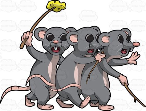 Three Blind Mice Three Blind Mice Blind Mice Mice Illustration