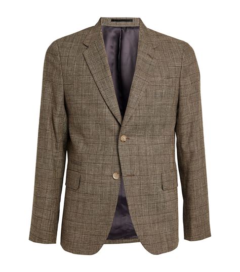 Mens Paul Smith Brown Wool Blend Check Blazer Harrods Countrycode