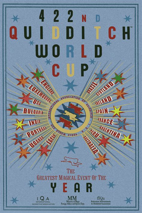 Poster Affiche Harry Potter Quidditch World Cup Cadeaux Et Merch