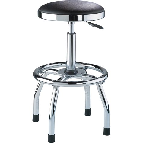 Torin Big Red Adjustable Swivel Shop Stool With Chrome Legs — Steel