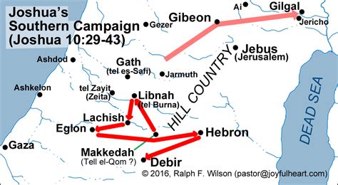 Maps For The Book Of Joshua Jesuswalk Bible Study Series