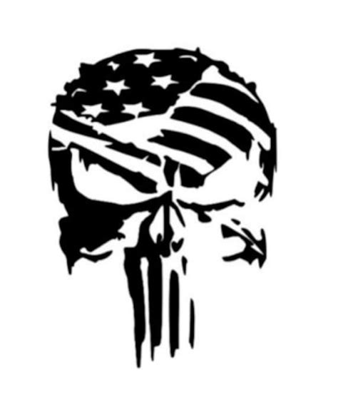 Punisher skull flag svg | Etsy