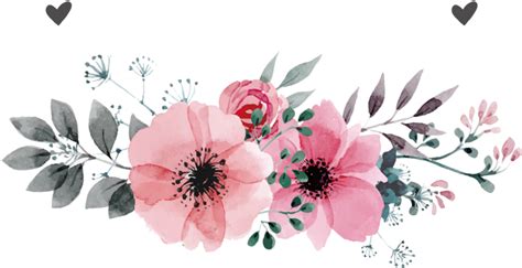 Download Transparent Pink Watercolor Flower Png Vector Clipart Psd