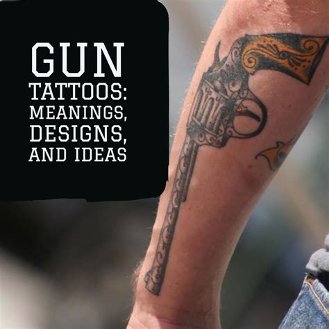 Gun Tattoo Design For Women