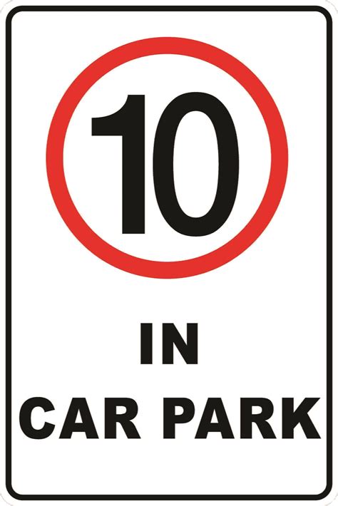 Car Park Speed Limit Buy Now Discount Safety Signs Australia