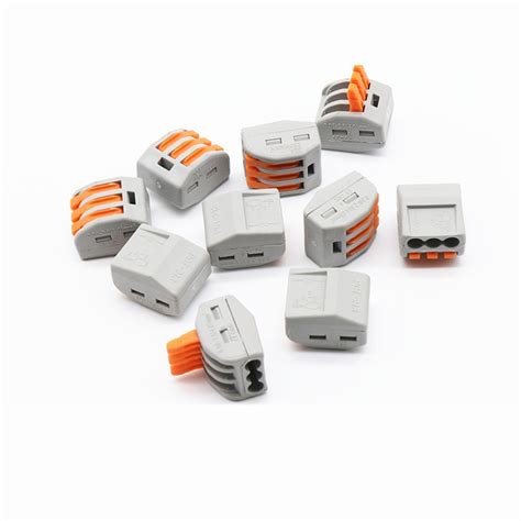 10pieces Pct 213 Pct213 222 413 Universal Compact Wire Wiring Connector 3 Pin Conductor Terminal