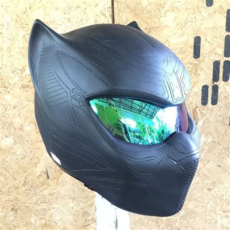 See more ideas about black motorcycle helmet, helmet, motorcycle helmets. Matt Black Panther Superhero Real Motorcycle Helmet For ...