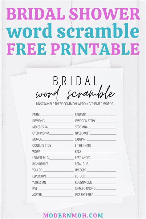 Bridal Shower Printable Games Free Printable World Holiday