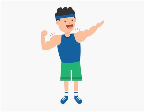 Cartoon Man Flexing Muscles Hd Png Download Kindpng