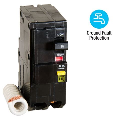 Home > electrical > circuit breakers > nc0220. Square D QO 30 Amp 2-Pole GFCI Breaker-QO230GFICP - The ...