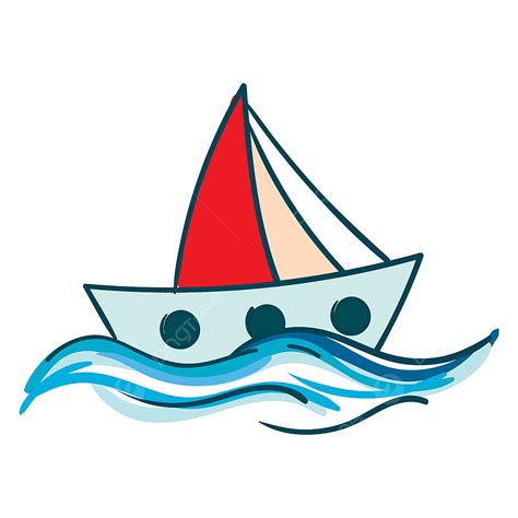 Sailboat On Water Clipart Transparent Background Sailboat Floating In