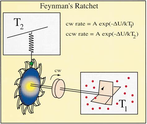 Depiction Of Feynmans Ratchet Because Of The Asymmetry Of The
