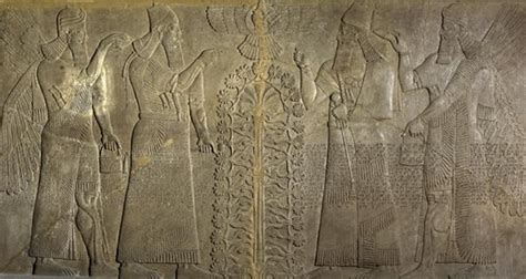 Description Stone Relief From The Throne Room Of Ashurnasirpal Ii At