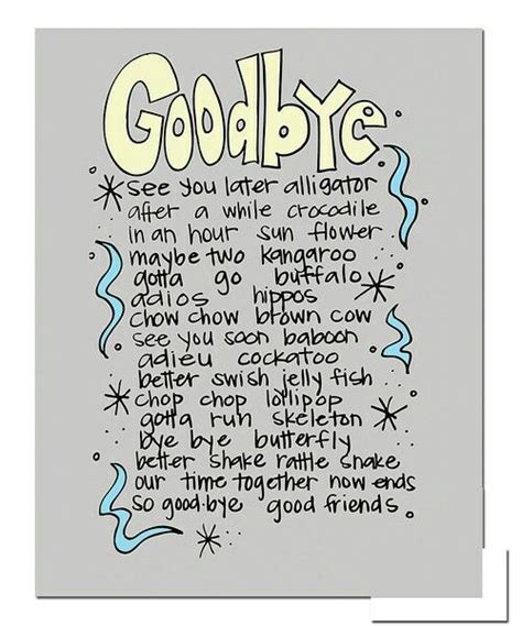 Take A Look At This Goodbye Print By Doodli Dos On Zulily Today Description From Pinterest