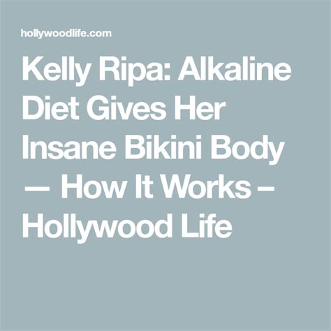Kelly Ripa Alkaline Diet Gives Her Insane Bikini Body — How It Works