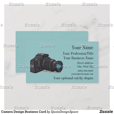 The business card is perfect for the modern photographer wanting to make a great impressionthe business card is single sided and has. Camera Design Business Card | Zazzle.com | Business design ...