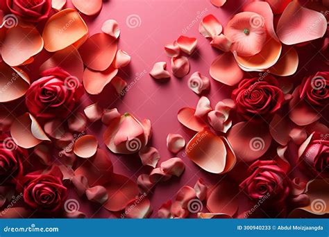 Petal Perfection Rose Flowers and Confetti Form a Romantic Valentine