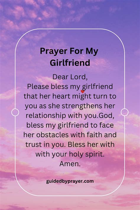 Prayer For My Girlfriend Guided By Prayer