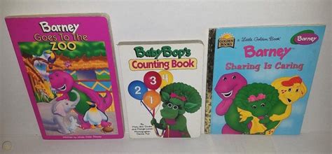 Barney Board Book Lot Baby Bops Counting Goes To The Zoo What Can