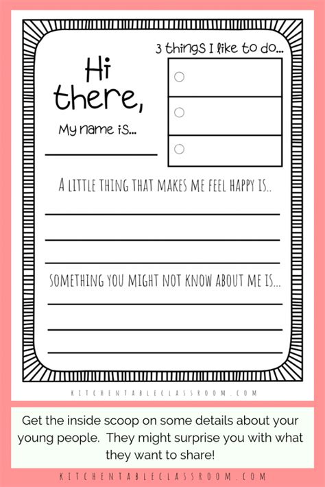 Template Free Printable Get To Know You Worksheets