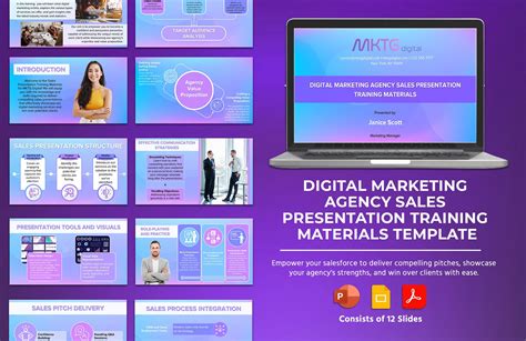 Marketing Agency Presentation Template In Powerpoint Illustrator
