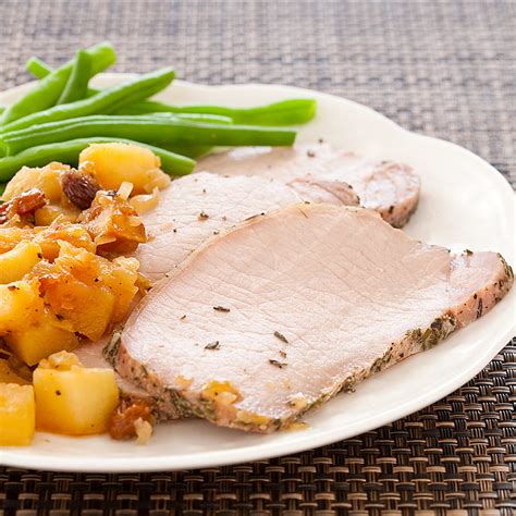 Rub the roast all over with 2 tablespoons oil, then season the pork loin with the onion soup powder, black pepper and garlic powder. Slow-Cooker Pork Loin | Cook's Country