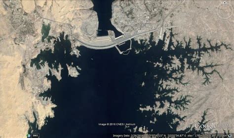 Satellite Image Of High Aswan Dam Area Download Scientific Diagram